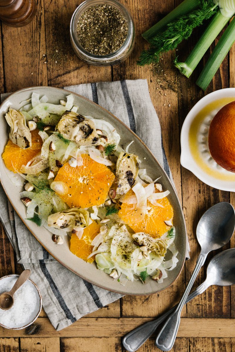 Salade fenouil orange zaatar - stylisme et photographie culinaire - Besly